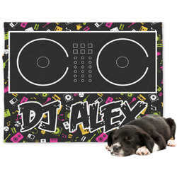 Music DJ Master Dog Blanket - Large w/ Name or Text