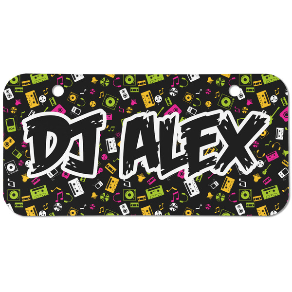 Music DJ Master Mini Bicycle License Plate - Two Holes