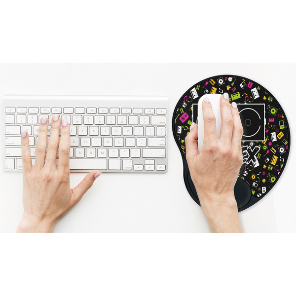 DJ Music Master Mouse Pad with Wrist Rest - LIFESYTLE 2 (in use)