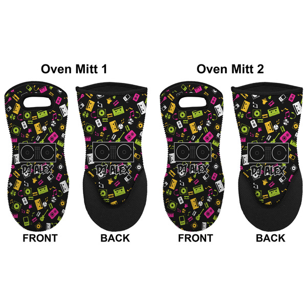 Music DJ Master Neoprene Oven Mitt - Set of 2 - Approval