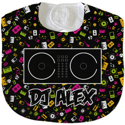 Music DJ Master Velour Baby Bib w/ Name or Text