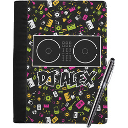 DJ Music Master Notebook Padfolio - Large w/ Name or Text