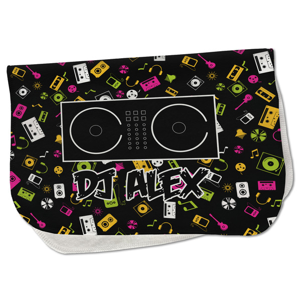 Custom Music DJ Master Burp Cloth - Fleece w/ Name or Text
