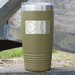 DJ Music Master 20 oz Stainless Steel Tumbler - Olive - Single Sided