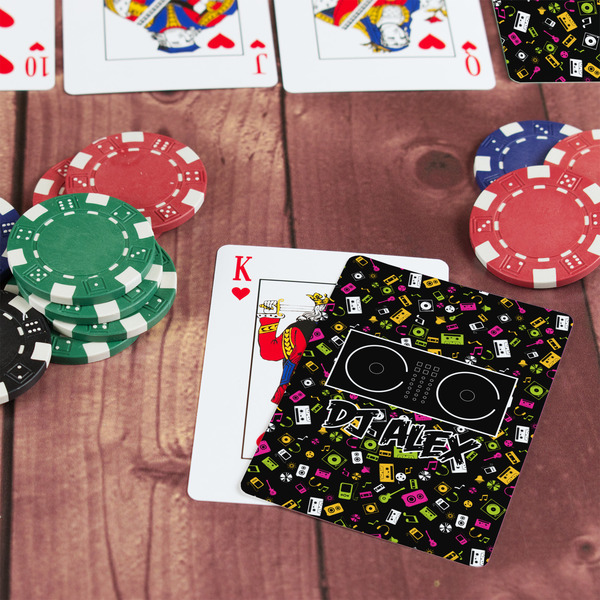 DJ Music Master On Table with Poker Chips