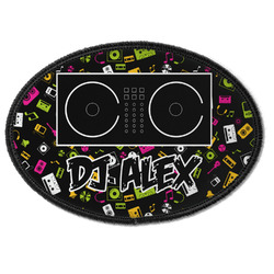 Music DJ Master Iron On Oval Patch w/ Name or Text