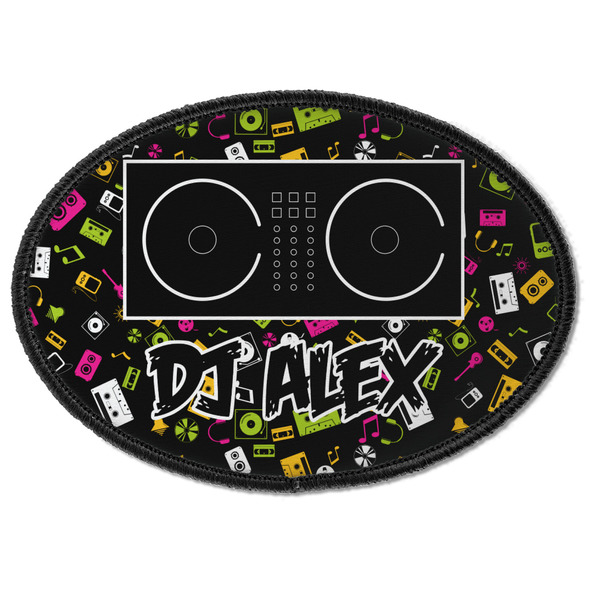 Custom Music DJ Master Iron On Oval Patch w/ Name or Text