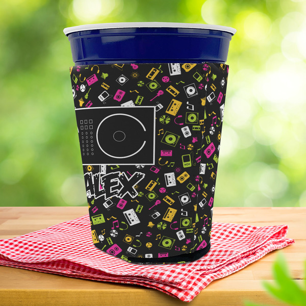DJ Music Master Party Cup Sleeves - with bottom - Lifestyle