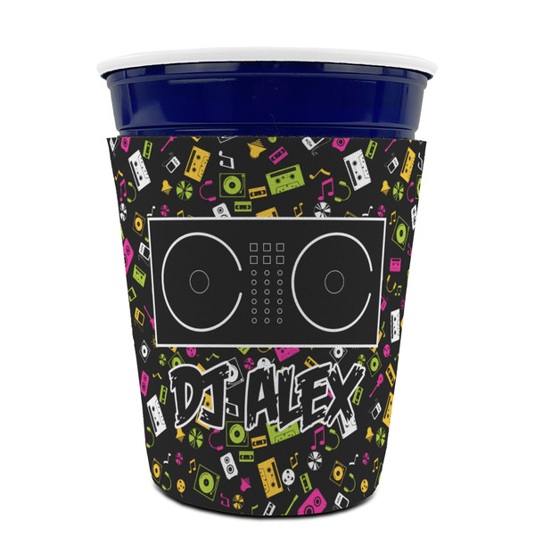 DJ Music Master Party Cup Sleeves - without bottom - FRONT (on cup)