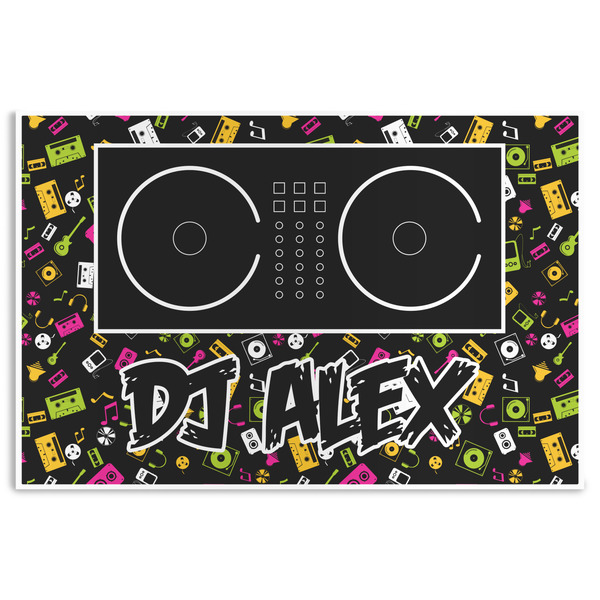 Custom DJ Music Master Disposable Paper Placemats (Personalized)