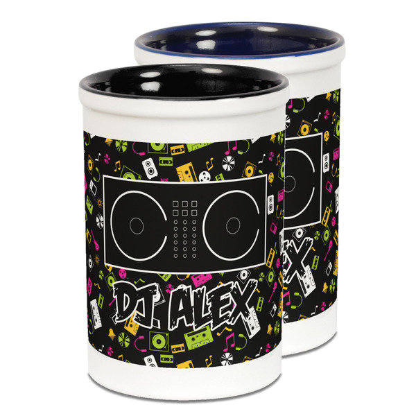 Custom Music DJ Master Ceramic Pencil Holder - Large