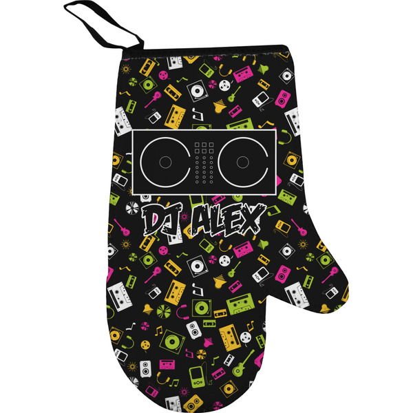 Custom Music DJ Master Right Oven Mitt w/ Name or Text