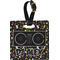 Music DJ Master Plastic Luggage Tag - Square w/ Name or Text
