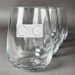 Music DJ Master Stemless Wine Glasses (Set of 4)