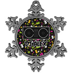 Music DJ Master Vintage Snowflake Ornament (Personalized)