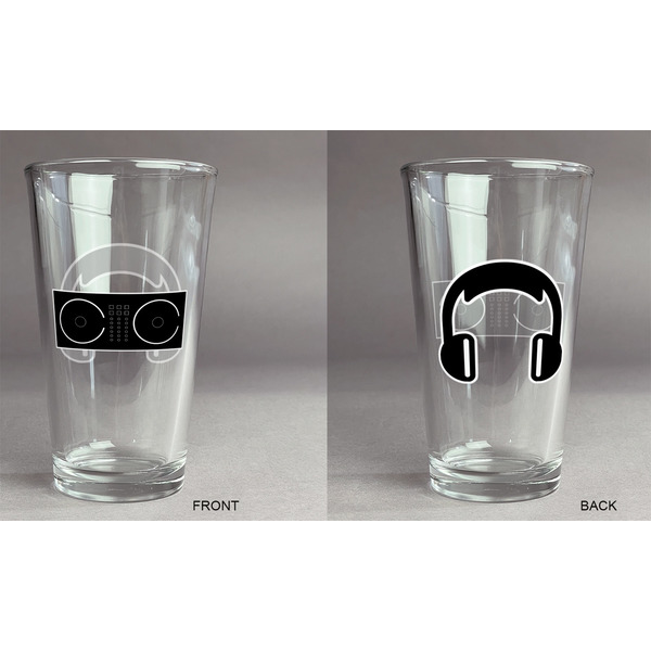 DJ Music Master Pint Glass - Two Content - Approval