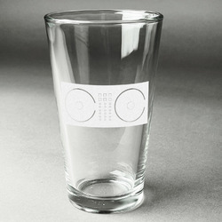 DJ Music Master Pint Glass - Engraved
