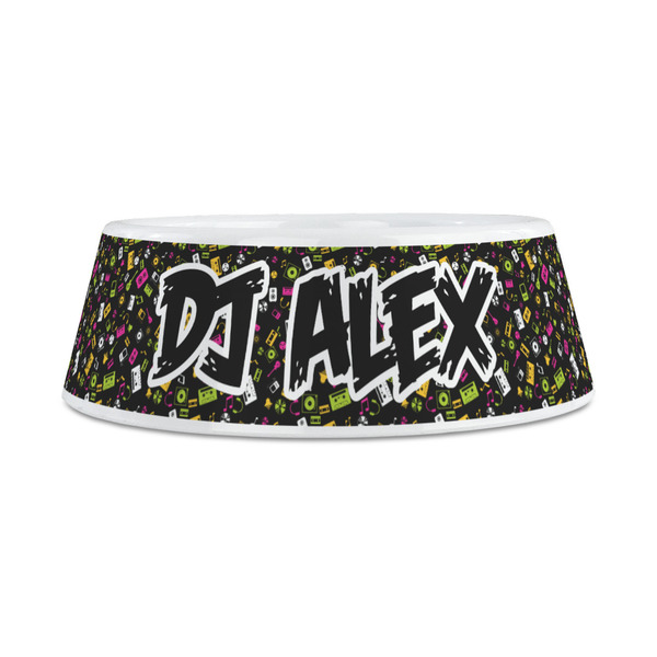 DJ Music Master Plastic Dog Bowls - Medium - FRONT