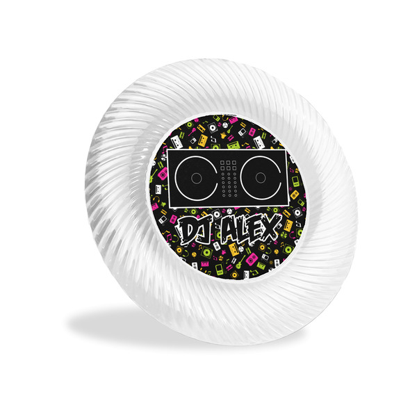Custom DJ Music Master Plastic Party Appetizer & Dessert Plates - 6" (Personalized)