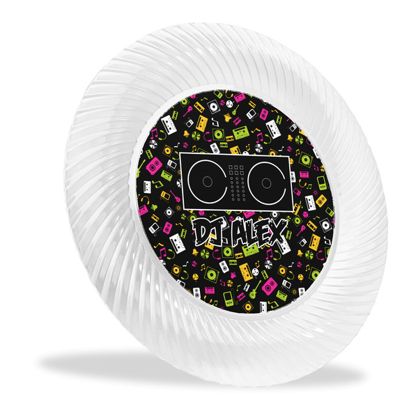 Custom DJ Music Master Plastic Party Dinner Plates - 10" (Personalized)