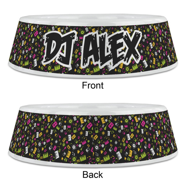 DJ Music Master Plastic Pet Bowls - Large - APPROVAL