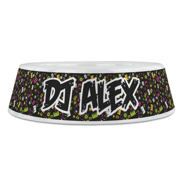 DJ Music Master Plastic Pet Bowls - Large - FRONT
