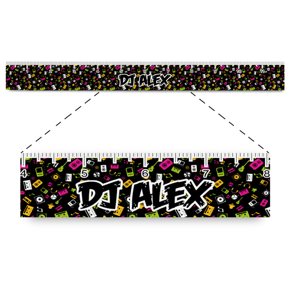 Custom DJ Music Master Plastic Ruler - 12" (Personalized)