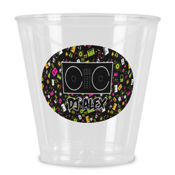 DJ Music Master Plastic Shot Glass (Personalized)
