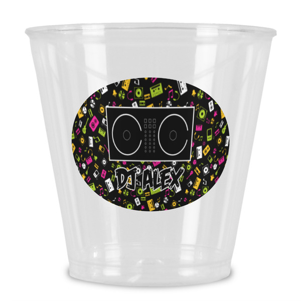 Custom DJ Music Master Plastic Shot Glass (Personalized)