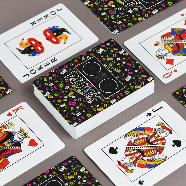 DJ Music Master Playing Cards - Front & Back View