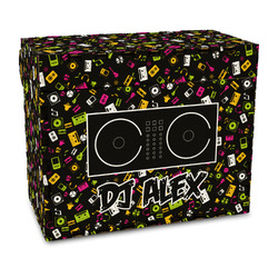 DJ Music Master Wood Recipe Box - Full Color Print (Personalized)