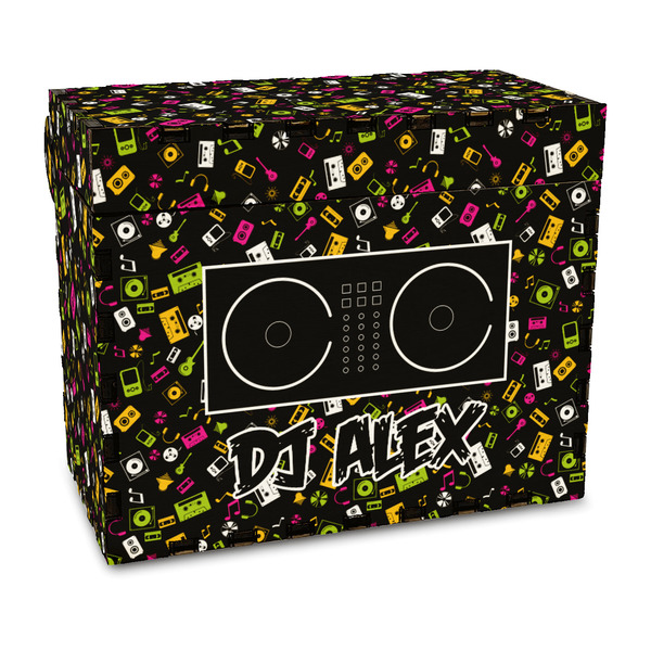 Custom DJ Music Master Wood Recipe Box - Full Color Print (Personalized)
