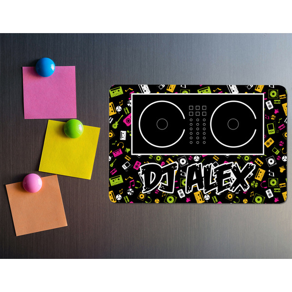 DJ Music Master Rectangular Fridge Magnet - LIFESTYLE
