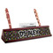 Music DJ Master Red Mahogany Nameplates with Business Card Holder - Angle