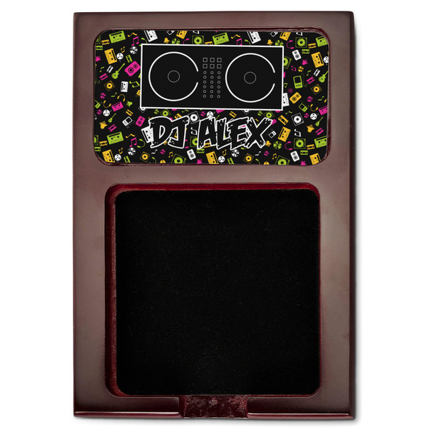 Music DJ Master Red Mahogany Sticky Note Holder - Flat