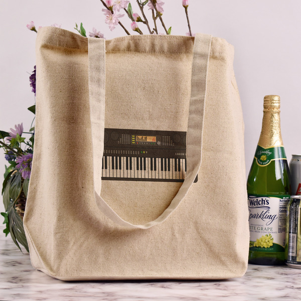 DJ Music Master Reusable Cotton Grocery Bag - In Context