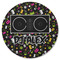 Music DJ Master Round Rubber Backed Coaster w/ Name or Text