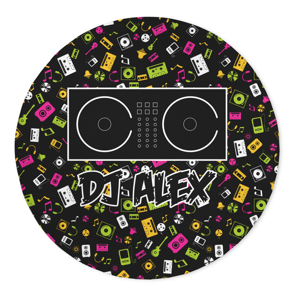 Custom DJ Music Master 5' Round Indoor Area Rug (Personalized)