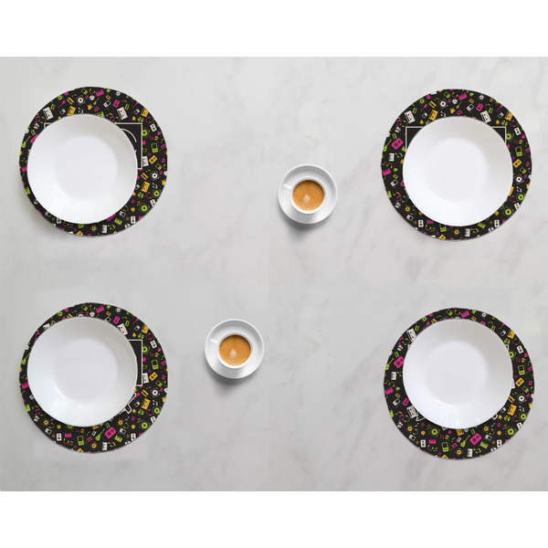DJ Music Master Round Linen Placemats - LIFESTYLE (set of 4)