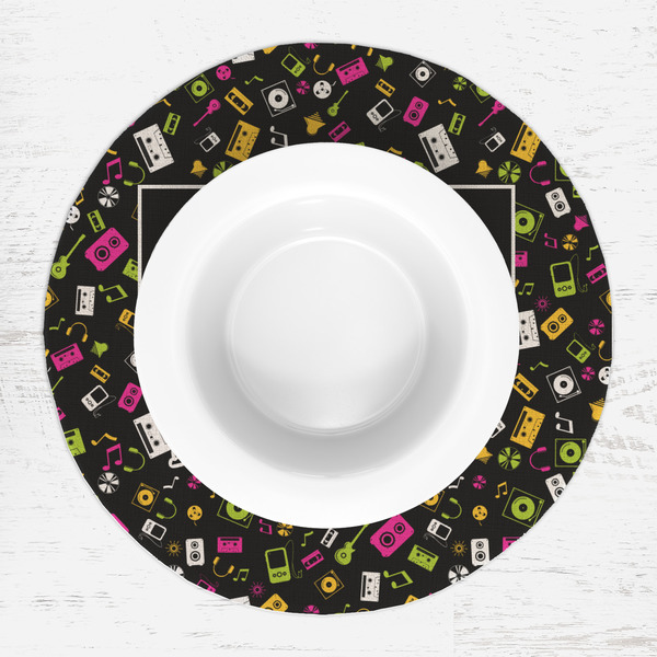 DJ Music Master Round Linen Placemats - LIFESTYLE (single)