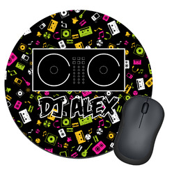 Music DJ Master Round Mouse Pad (Personalized)