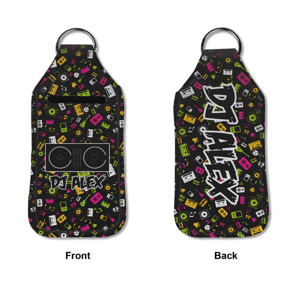 Music DJ Master Sanitizer Holder Keychain - Large APPROVAL (Flat)