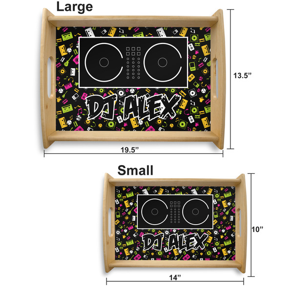 Music DJ Master Serving Tray Wood Sizes