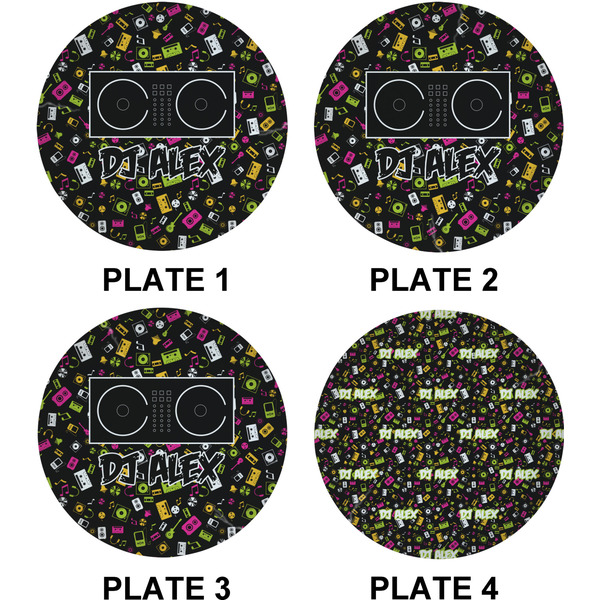 Music DJ Master Set of Lunch / Dinner Plates (Approval)