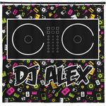 DJ Music Master Shower Curtain - Custom Size w/ Name or Text