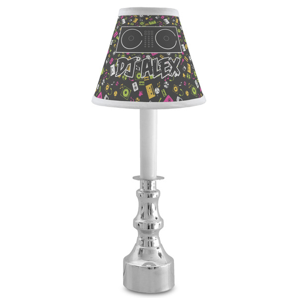 DJ Music Master Small Chandelier Lamp - LIFESTYLE (on candle stick)