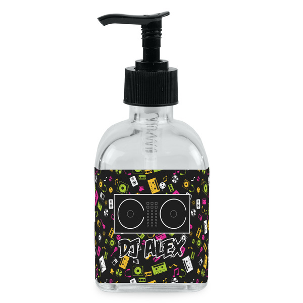 Custom DJ Music Master Glass Soap & Lotion Bottle - Single Bottle (Personalized)