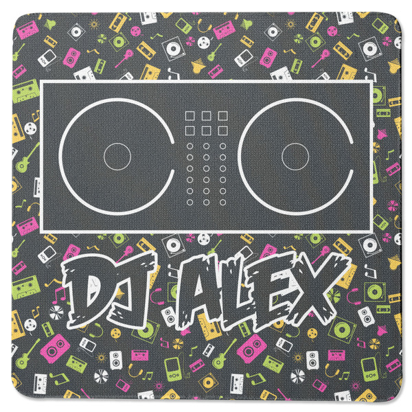 Music DJ Master Square Coaster Rubber Back - Single