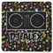 Music DJ Master Square Rubber Backed Coaster w/ Name or Text