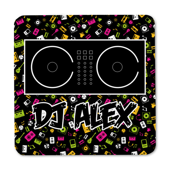 DJ Music Master Square Fridge Magnet - FRONT